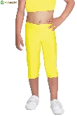 LEGGINS DANZA LYCRA TRE QUARTI GIALLO BABY